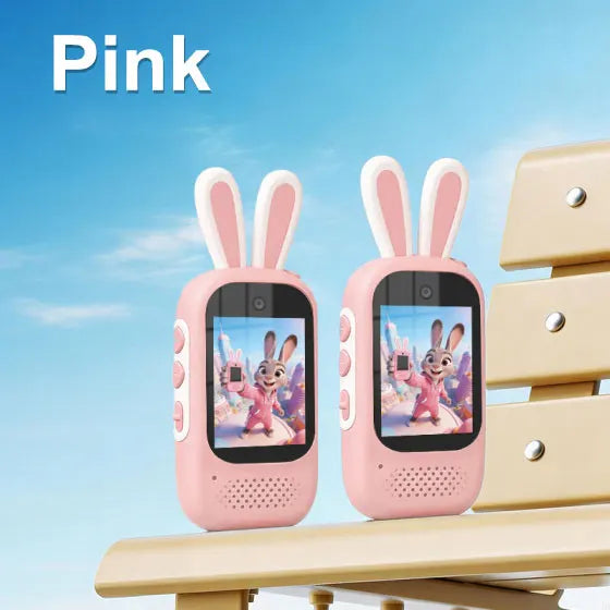 2Pcs Kids Video Walkie Talkie Rechargeable Indoor Outdoor Toys 2 Screen One-Click Call Essential Camping& Hiking Adventures gift
