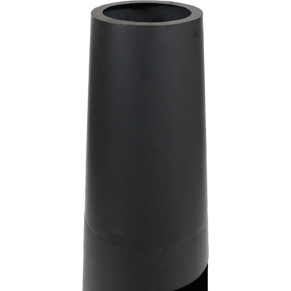 Chiminea Outdoor Fireplace - Chiminea Fire Pit with Poker and Cover - Outdoor Wood-Burning Fire Pit - Black Customized