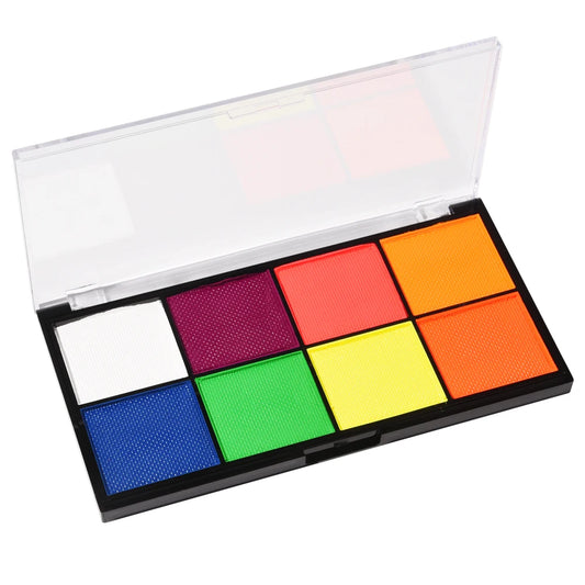OPHIR Chameleon Color Face Paint Set for Halloween Christmas Makeup Split Cakes Body Painting Rainbow Face Paint Palette RT014