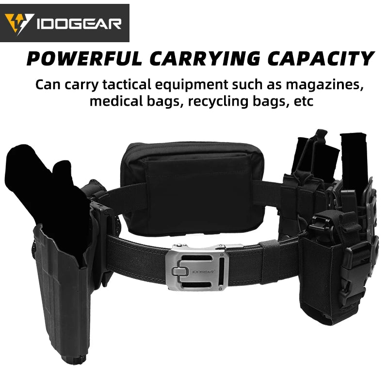 IDOGEAR SPORTS Tactical Ratchet Belt 1.5” EDC & CCW Gun Belt For Men Reinforce 1000D Nylon Belt with Adjustable Quick-Release 3447
