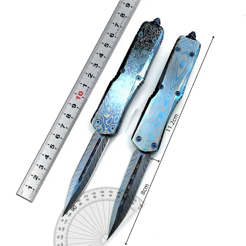 High-Quality Jungle Outdoor Knife with Aluminum Handle and 440C Blade—Portable Camping, Adventure, Hiking, and Fishing Tool