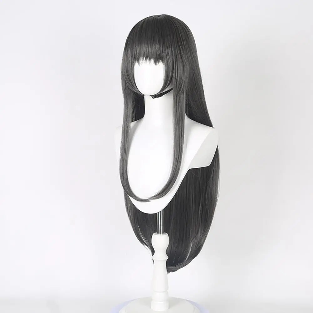 Anime Homura Akemi Wig for Cosplay Costume Wig Halloween Synthetic Long Dark Grey Straight Wigs Hair Anime Party Wigs