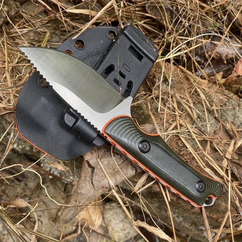 Two-tone G10 Handle 8Cr13Mov Blade Fixed Blade Straight Knife Outdoor Hunting Self-defense EDC with Sheath Knives