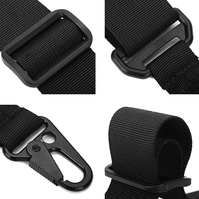 Tactical Two Points Sling Bungee Shoulder Strap Durable Nylon Rifle Belt Heavy Duty Sling for Outdoor Hunting Sports Accessories