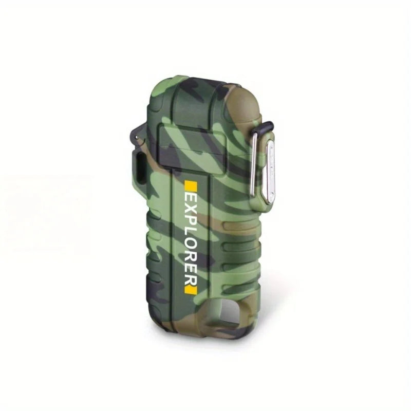 Windproof and Waterproof Pulse Plasma Flameless Arc Lighter Portable USB Rechargeable Flameless Lighter 360 °rotatable Mens Gift