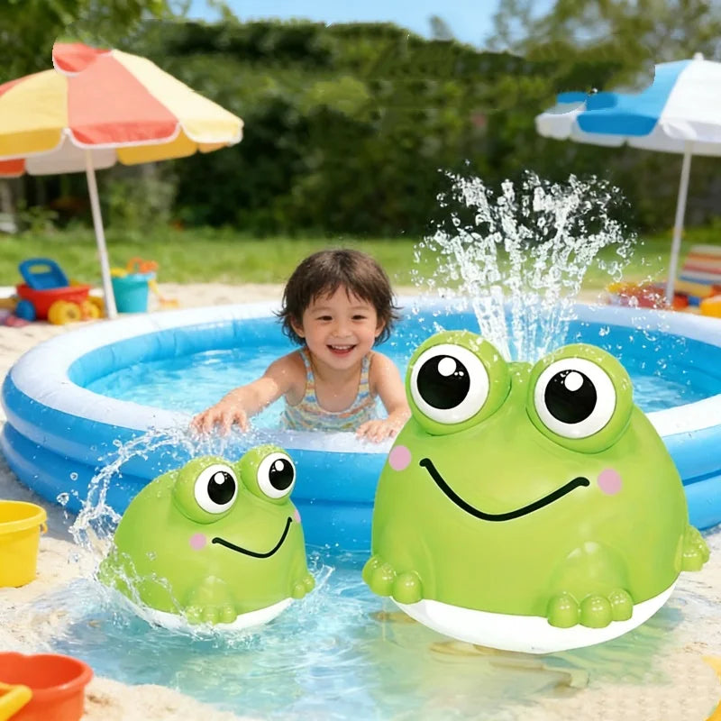 Cute Frog Bath Toys for Toddlers, Soft Water Squirt Toys, Bathtub Shower Pool Beach Play Water Toys for Baby Kids Boys Girls