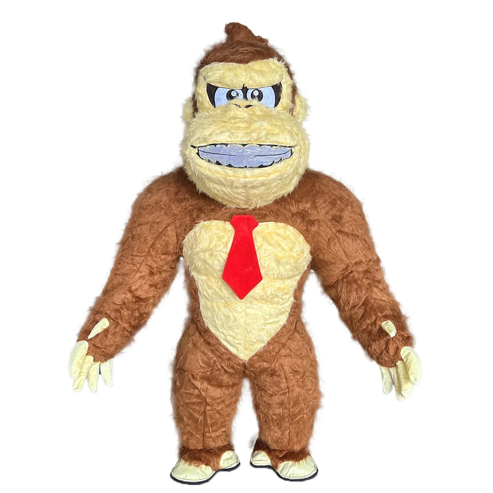 2M Standing Monkey Inflatable Costume with Battery Mascot Adult Role Playing Animal Birthday Halloween Party Event Set