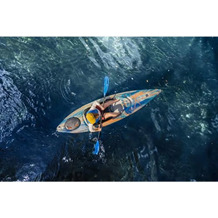 Premium Sit-in Recreational Kayak - Lightweight One-Person Kayak - 10 ft - Durable Polyethylene - Black - Easy to