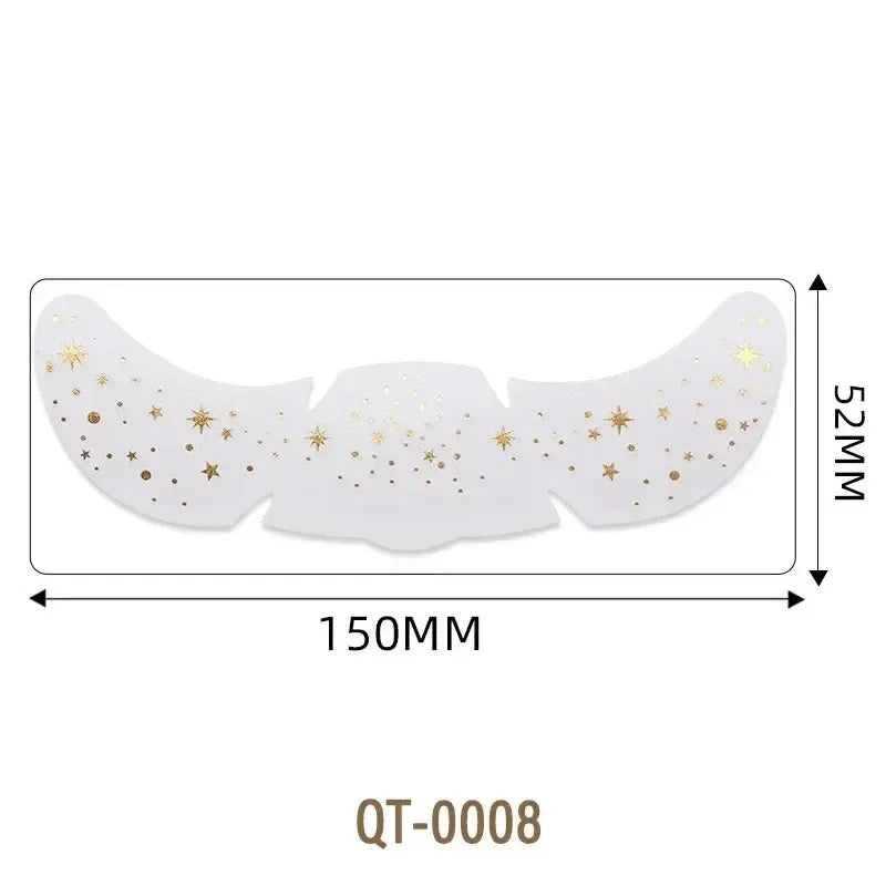 6 Sheets Hot Stamping Freckles Makeup Patches Glitter Gold Fake Freckles Temporary Tattoo Stickers for Dance Music Party Makeup