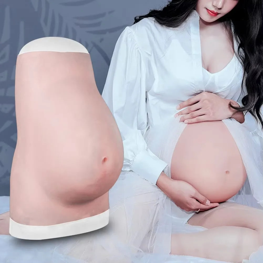 Silicone Pregnant Belly Artificial Fake Pregnant Belly for Maternity Cosplay  Pregnant Fake Silicone Artificial Belly for Cross Dressing Actor Model Women Jelly Tummy 6/9 Months  Jelly Belly