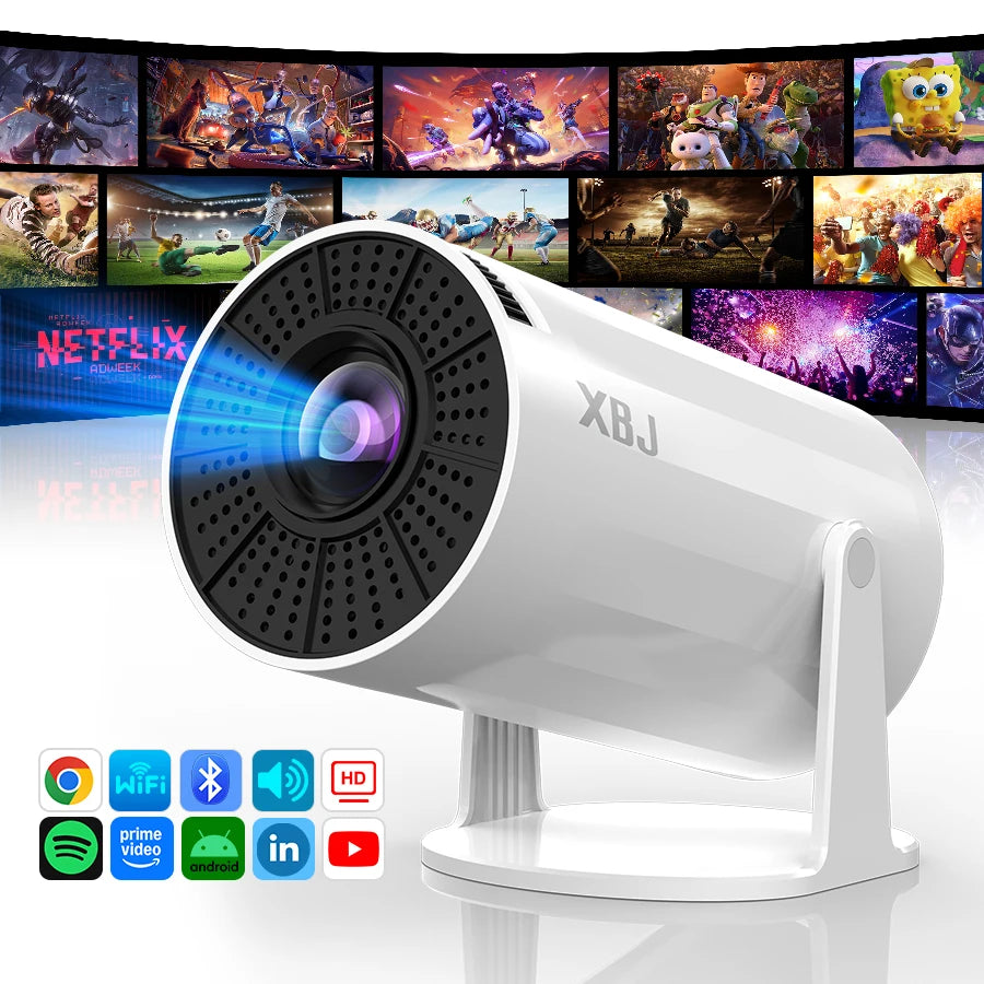 Portable Smart Projector Support 4K Decoding Android 11 BT5.0 Wifi 6 Home Cinema Outdoor Projetor Mini Projector