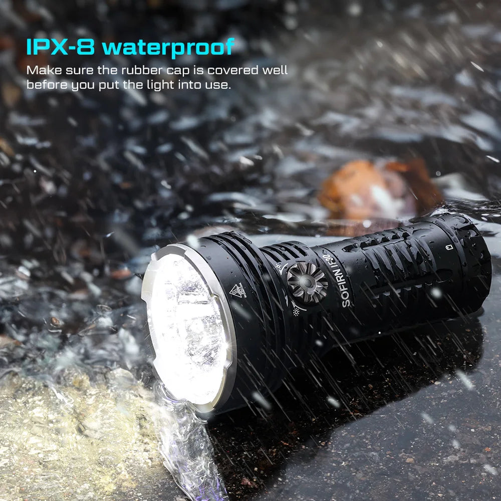 Sofirn IF30 LUMINUS SFT40 LED Flashlight Powerful 12000lm 32650 Battery Lanterna USB C Rechargeable Torch Outdoor Camping Light