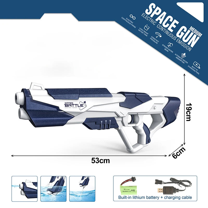 M416 Electric Water Gun Pistol 10M Long Range Portable Guns Children pool Beach Outdoor Fight Shooting Toys for Boys Kid Games