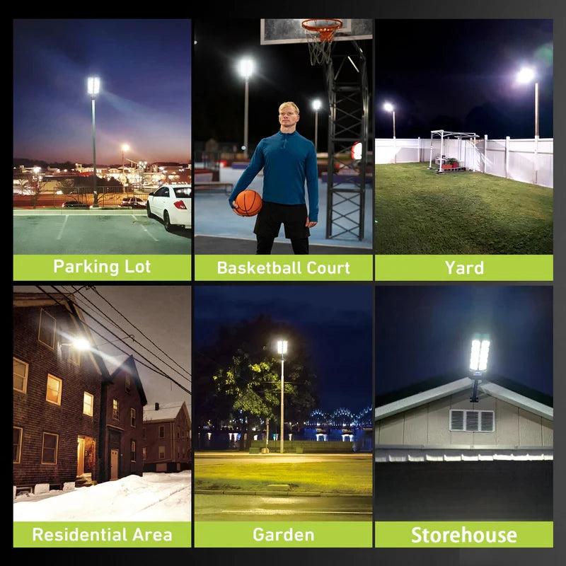Solar Street Light Outdoor, 4000W LED Solar Powered Flood Light with Remote Control, Motion Sensor Dusk to Dawn Security Lighting, IP66 Waterproof for Yard Driveway Garden Deck Garage