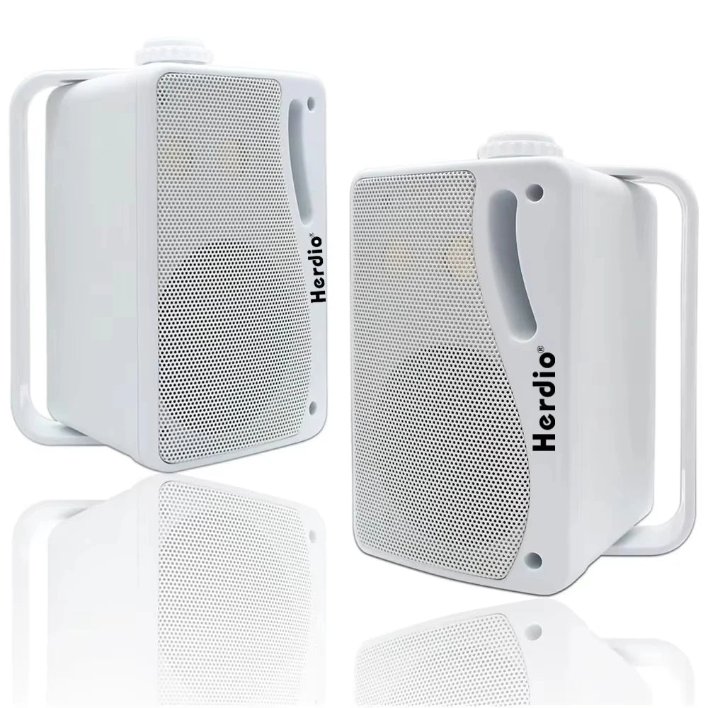 Herdio 3.5'' 2PCS Passive Outdoor Speakers Wired Waterproof 200W 3 Way Premium Mountable Wall Mount Speakers With Superior Sound