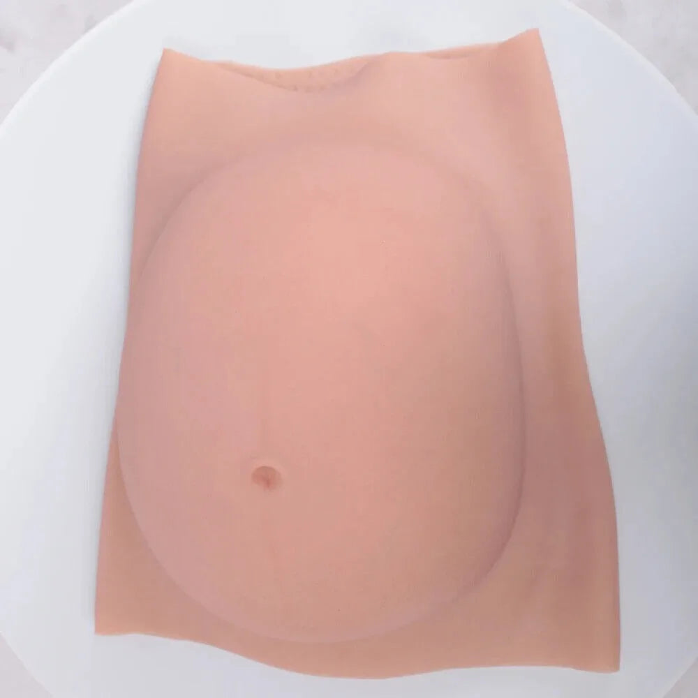 Silicone Pregnant Belly Artificial Fake Pregnant Belly for Maternity Cosplay  Pregnant Fake Silicone Artificial Belly for Cross Dressing Actor Model Women Jelly Tummy 6/9 Months  Jelly Belly
