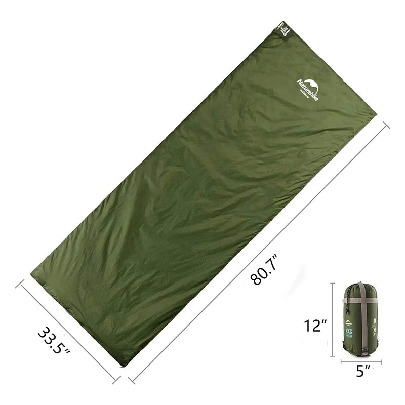 Naturehike Ultralight Sleeping Bag Large LW180 Envelope Backpacking Sleeping Bag Portable Waterproof Summer Camping Sleeping Bag