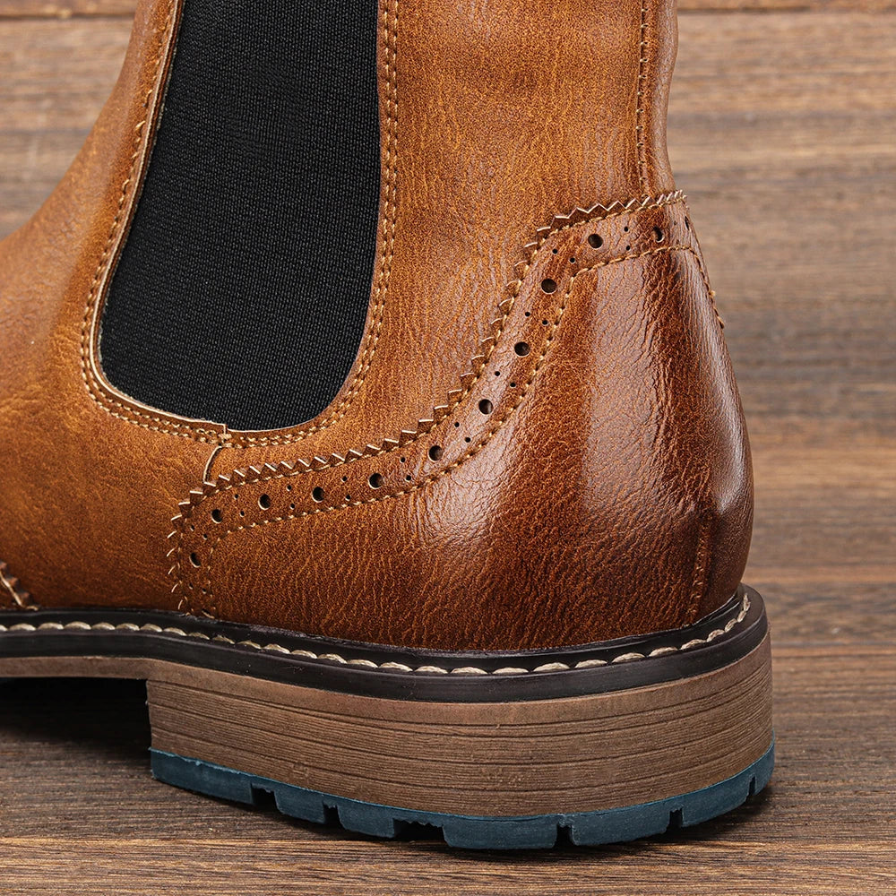 Ankle Boots Casual Brand Brogues Boots Comfortable 2026 Fashion High quality classic anti slip versatile plus size Leather Boots