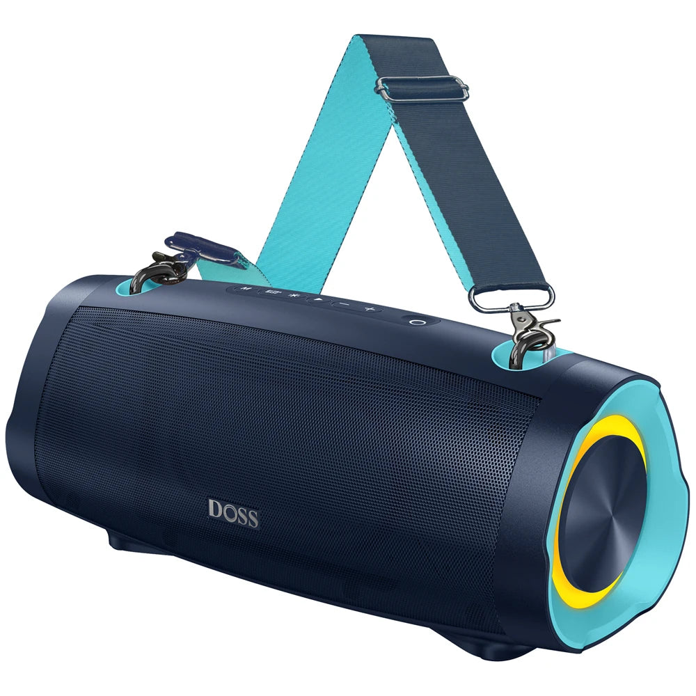 DOSS Portable Bluetooth Speaker 70W Bold Sound Bass 24H Playtime LED Lights Power Bank IPX6 Waterproof Ourdoor Wireless Speakers