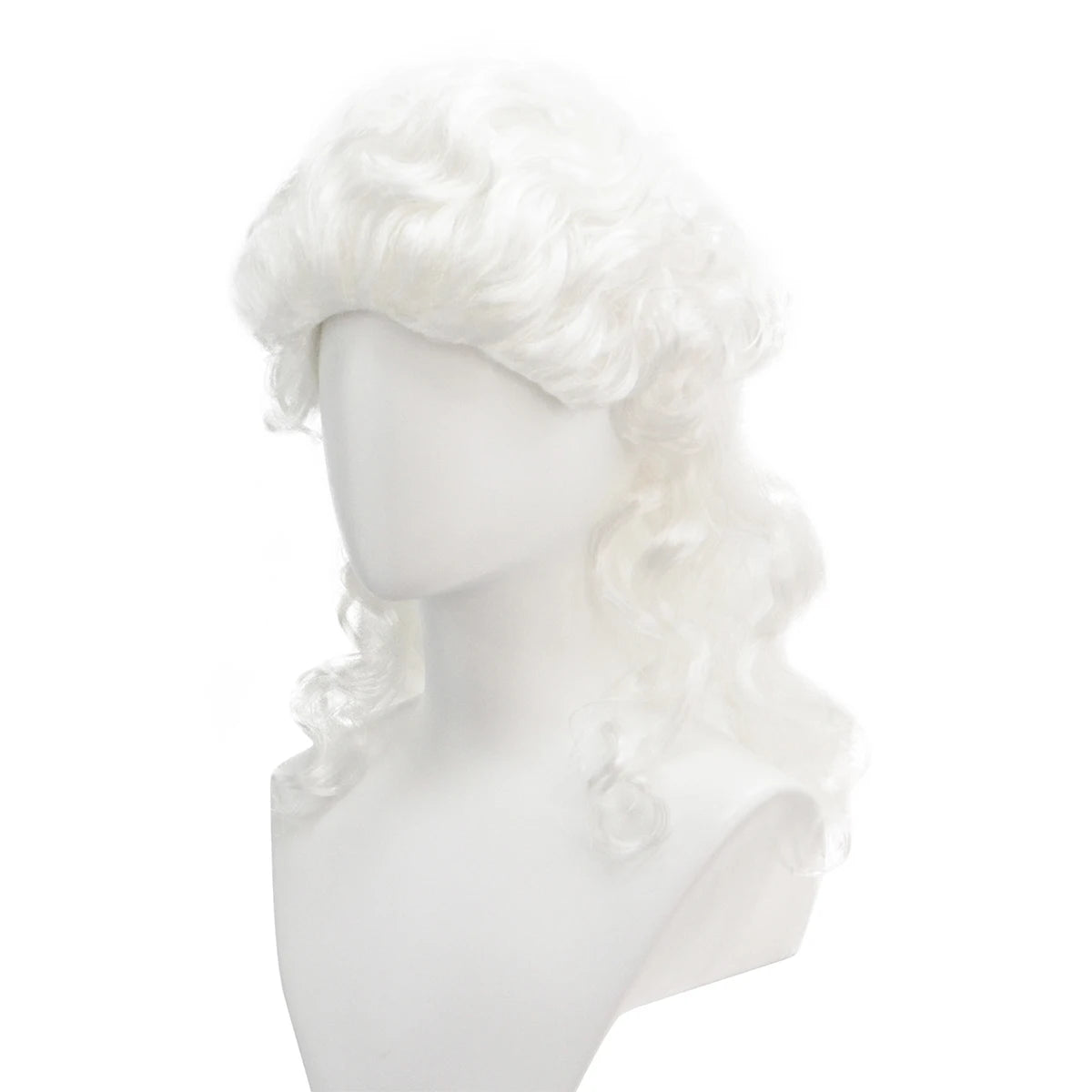 White High Quality Synthetic Fiber Heat Resistant Durable Curly Wig Baroque Court Style Big Curls Fluffy Voluminous Long Hair Adjustable Cap for Women Men Costume Cosplay Party Halloween Masquerade Theatre Stage Show Historic