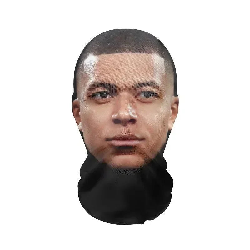 3D Seamless Perspective Funny Celebrity Face Mask Unisex Sunscreen Headcovers Halloween Cosplay Headwear