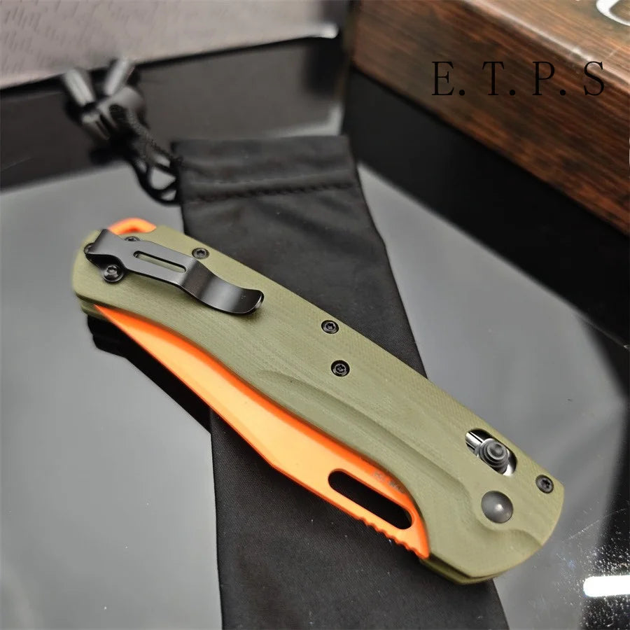 BM 15535 G10 Handle Folding Knife Multifunctional Tool Fishing Pocket Knife Outdoor Camping Equipment EDC Safety Lock Knife