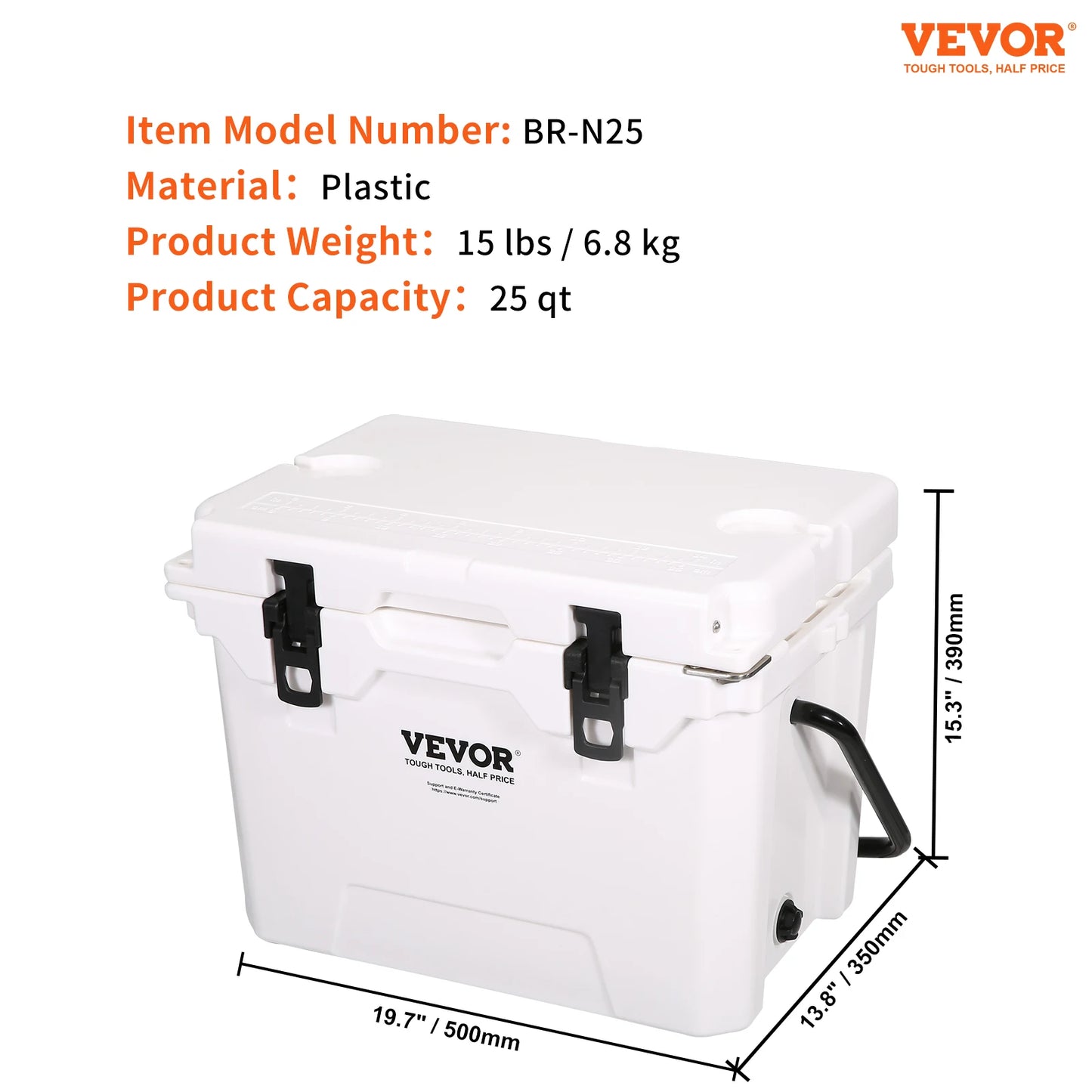 SucceBuy 25/33/45/52QT Portable Hard Cooler Fully Insulated Ice Chest Cooling Box Goods Basket for Beach Outdoor Camping Travel