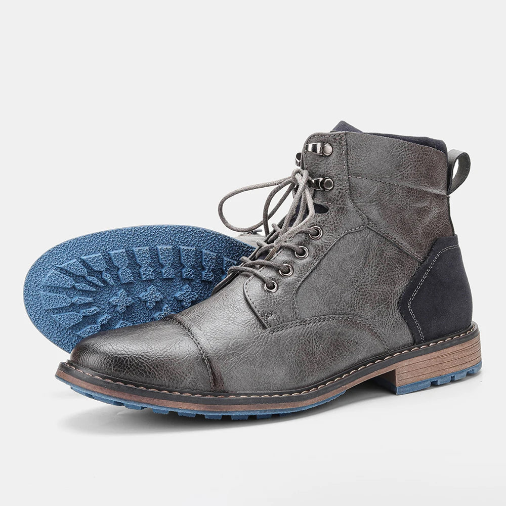 Spring Leather Boots with Zipper Classical Men Boots 2026 Fashion Comfortable Ankle Boots