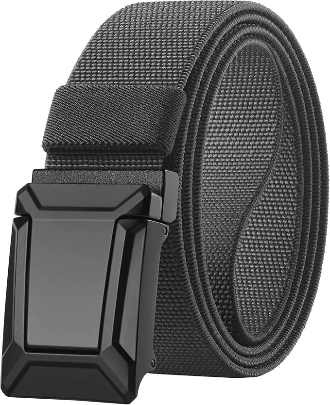 Stretch Tactical Belt for Men, Military Work Rigger Hiking 1.5" Elastic Nylon Web Ratchet Quick Release Belt