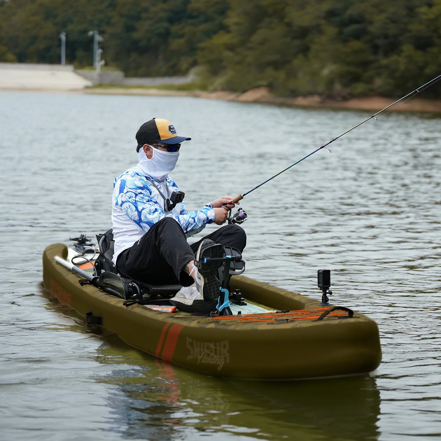 Inflatable Kayak Set, Inflatable Kayak Paddles Board ,Fishing Kayak,Portable Touring Kayaks PVC Rafting Adventure Boat