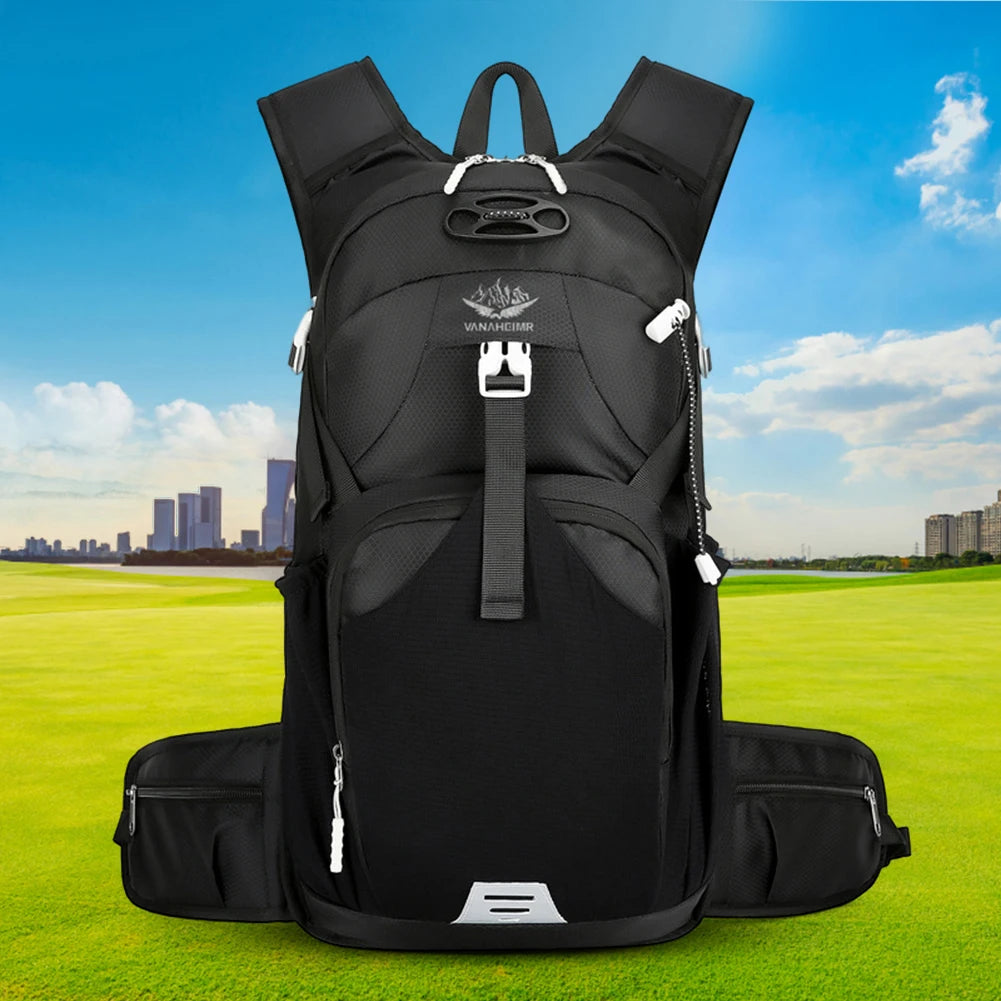 Camping Backpack Waterproof Breathable Climbing Rucksack Wear-resistant Lightweight with Eflective Stripe for Outdoor Activities