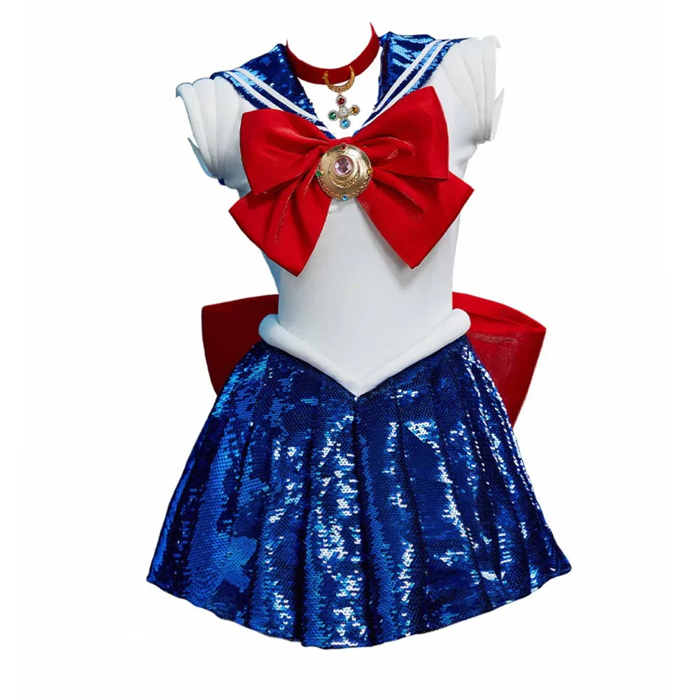 Miccostumes Women's Sailor Cosplay Costume with Gloves and Hair Accessories JK School Uniform Dress for Halloween Party