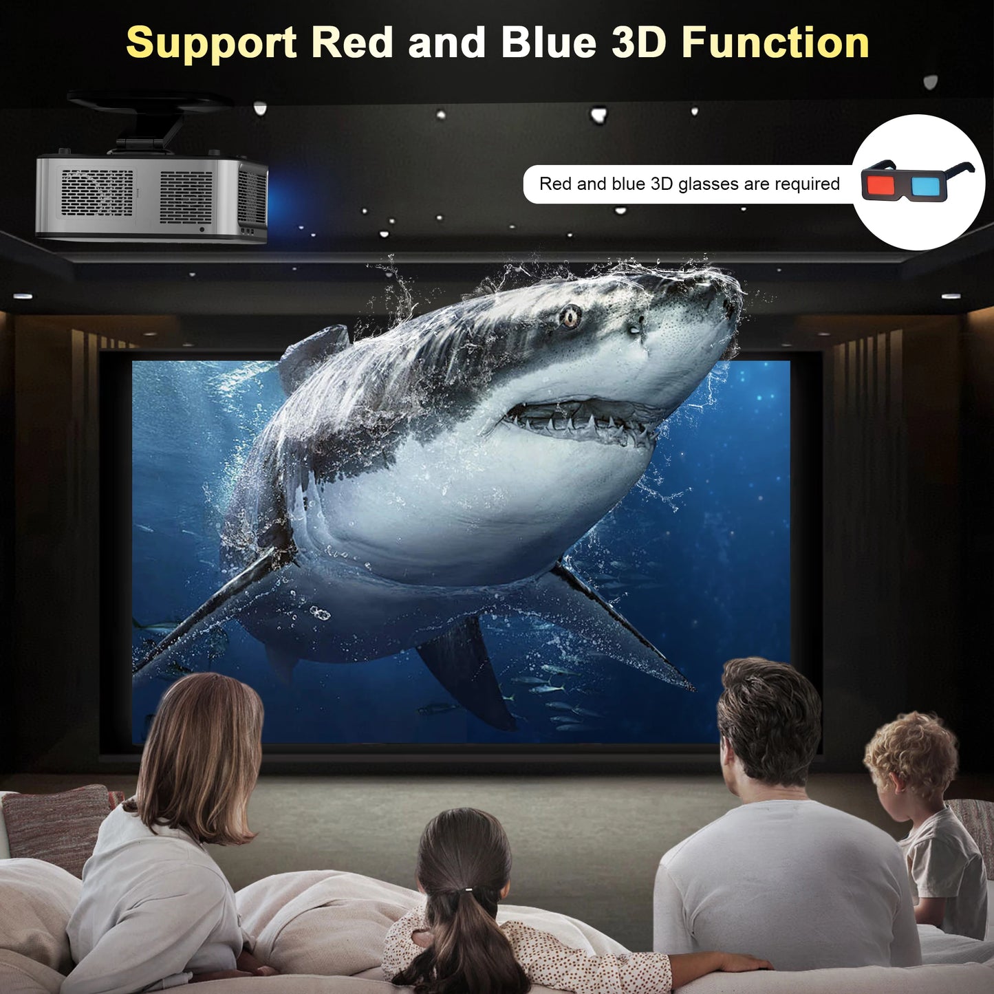 HORLAT 3200Ansi Lumens 4K Full HD Projector T10ULTRA 2G 32G Home Theater WiFi Android 14 Portable Smart TV Cinema Beam Projector