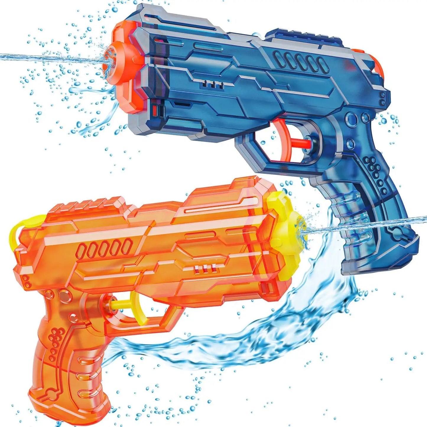 Kids Water Gun Toy Set, 2 Pack Super Soaker Blaster for Pool Beach Outdoor Play with Long Range
