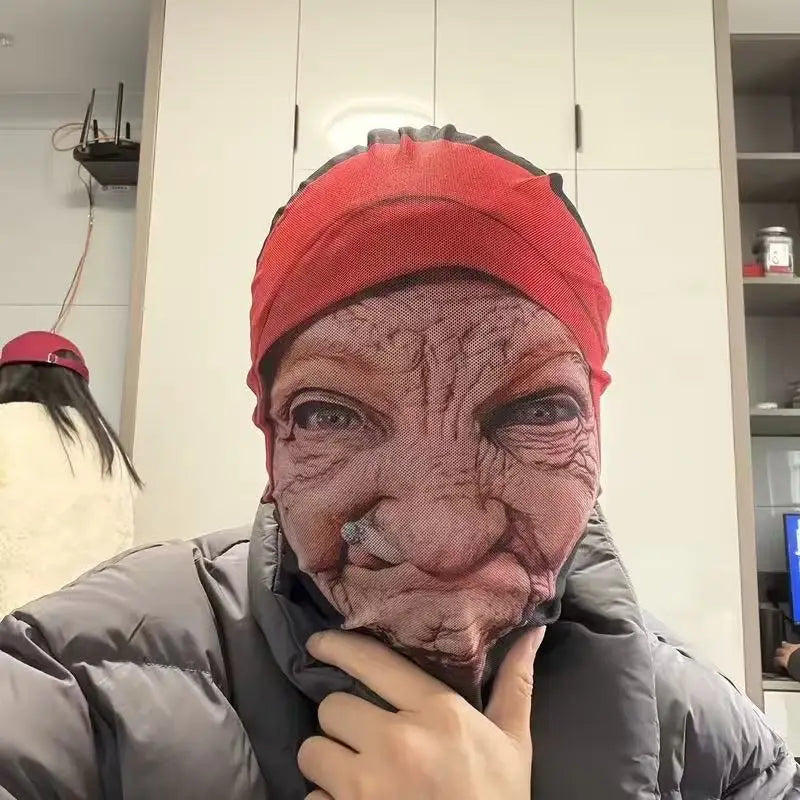 Realistic abstract cosplay mask, funny party headgear, great for theme party, costume show, halloween dress‑up.