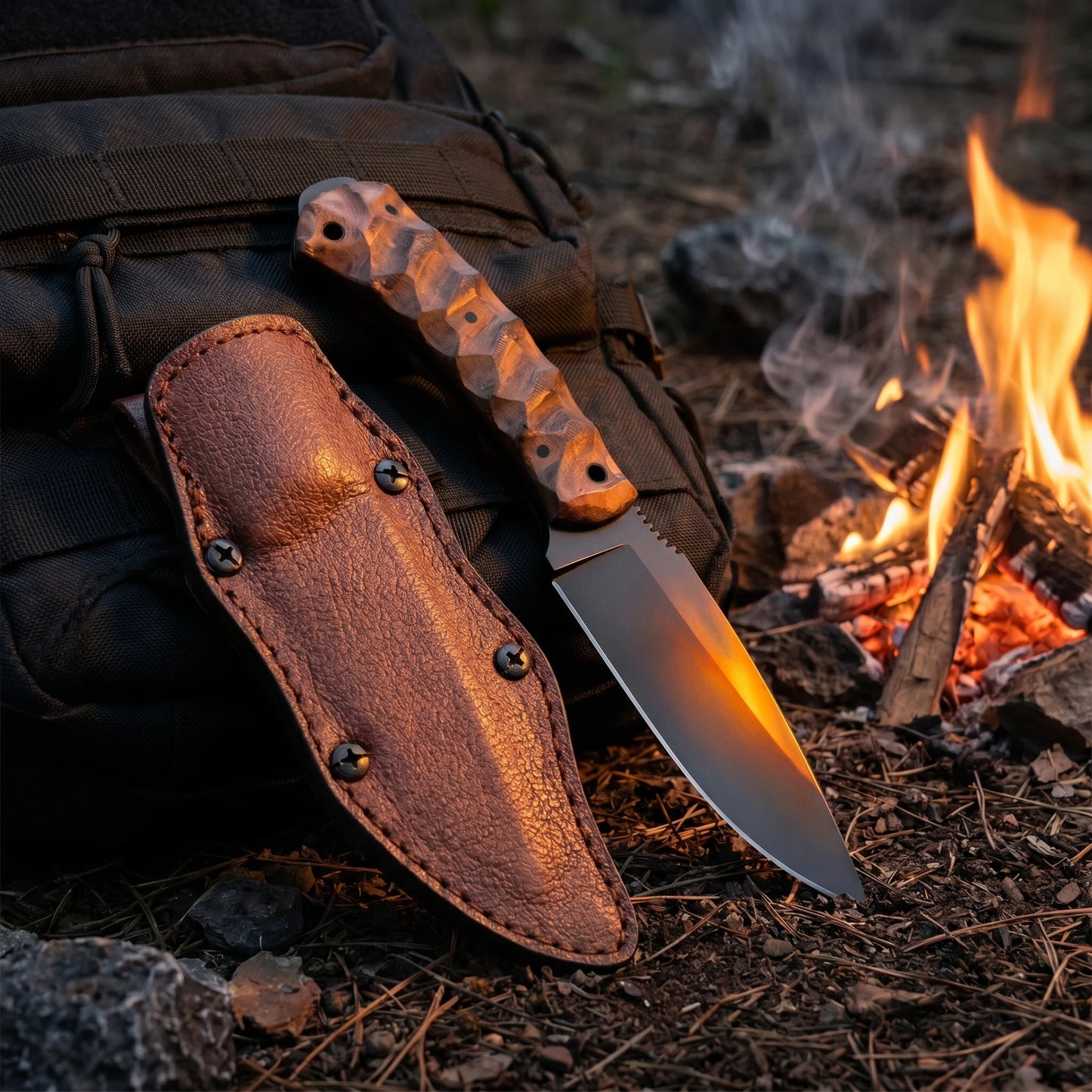 Lightweight portable outdoor knife, sturdy and wear-resistant material, practical cutting tool for daily travel, camping and leisure