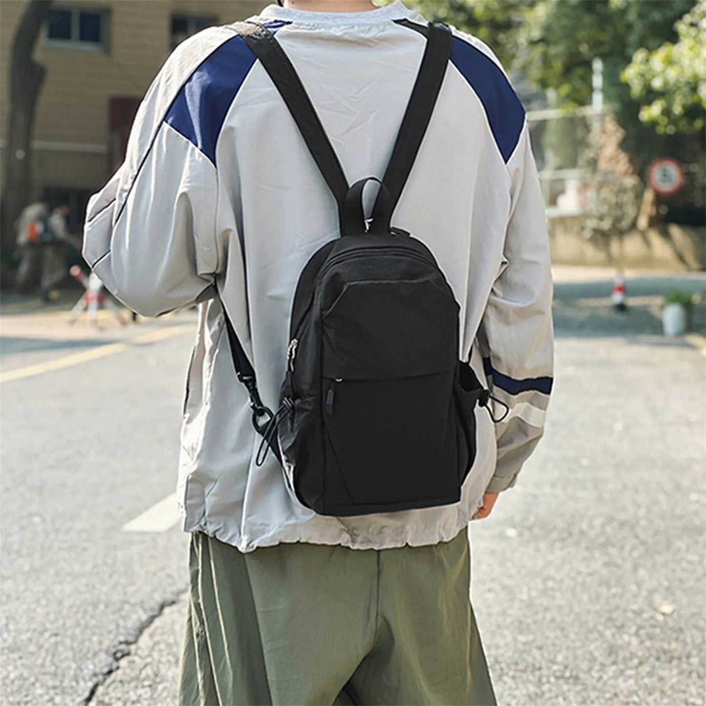 Lightweight Crossbody Backpack for Women Men Casual Funny Pack for Hiking Camping Travel - Small Sling Back Bag