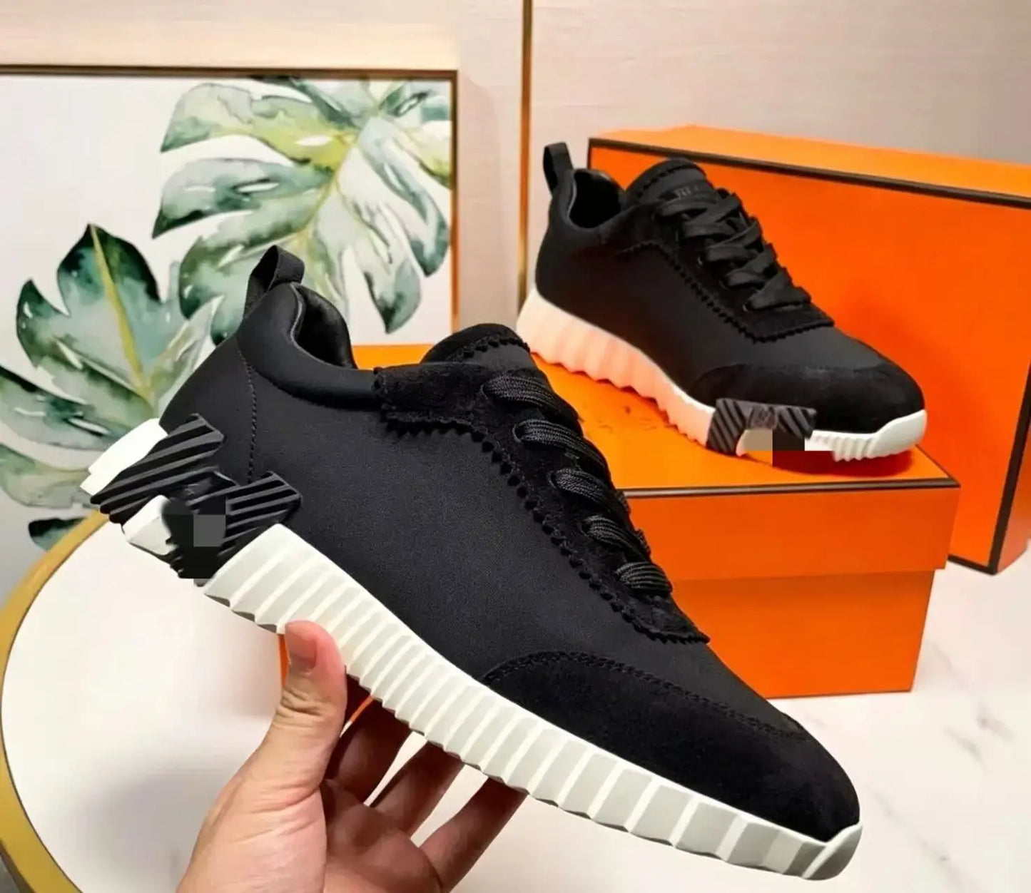 2026 Classic Fashion Casual Splicing Low cut Sneakers Men's Round Nose Sneakers Thick soled Non slip Shoes