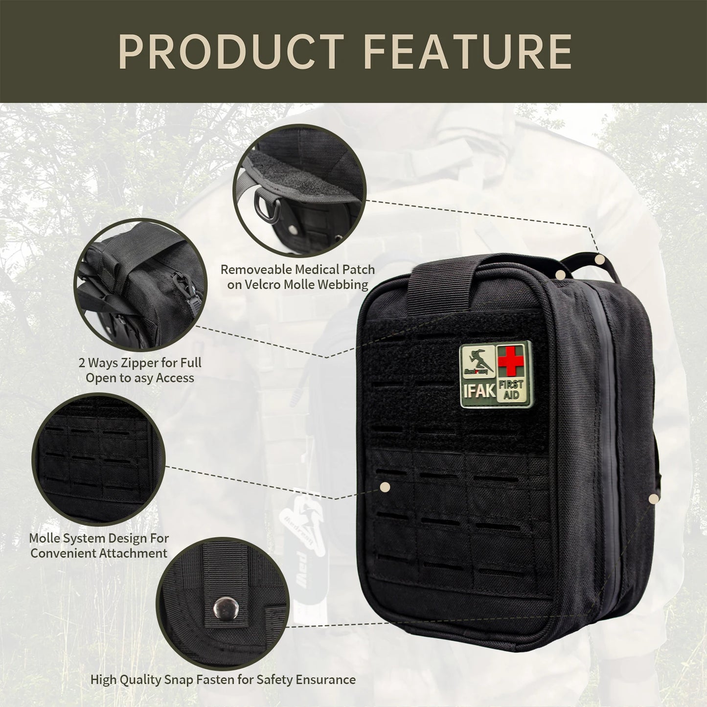 First Aid Kit – Emergency Bleeding Control & Survival Gear for Car, Home, Travel, Camping, Hiking & Outdoor