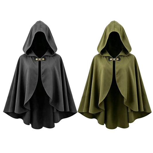 Renaissance Hooded Cape Vintage Cloak Medieval Cloak with Hood Halloween Medieval Cosplay Cloak