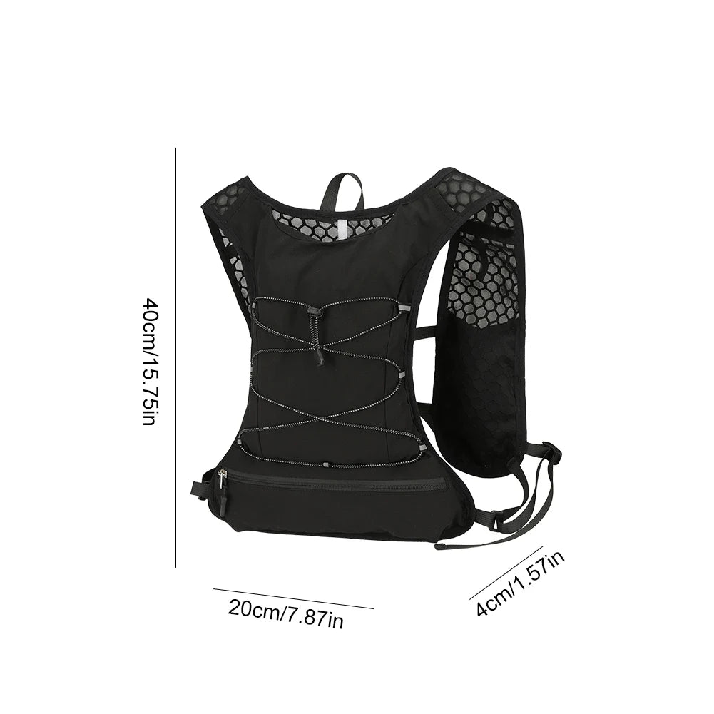 Outdoor Trail Running Ultralight Backpack Running Hydration Vest Breathable Marathon Running Backpack Bicycle Bag for Marathon