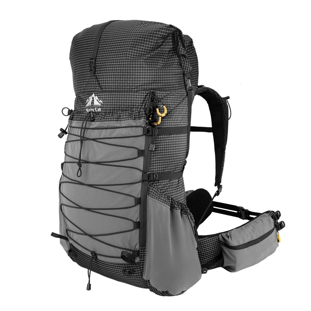 Night Cat Internal-frame Hiking Backpcack: 50L / 60L / 70L Roll Top Lightweight Travel Backpack with Rain Cover for Men Women Hiking Camping Backpacking