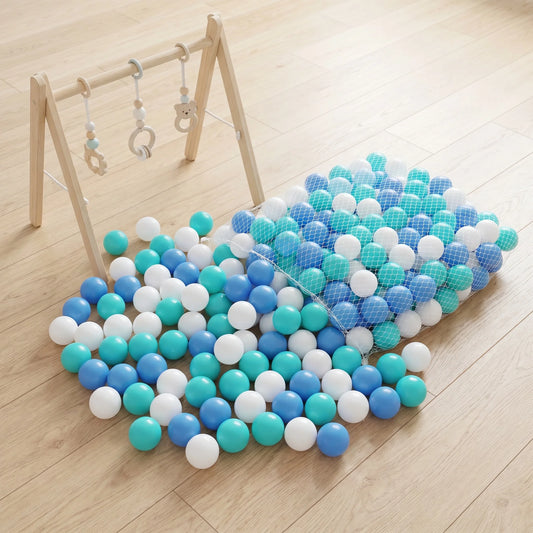 Blue&White PE Ball Pit Balls 500/1000/2000 PCS 2.2 Inch Safe Anti‑Choking Play Balls for Kids Bounce House Inflatable Water Pool Play Tent Ball Pit
