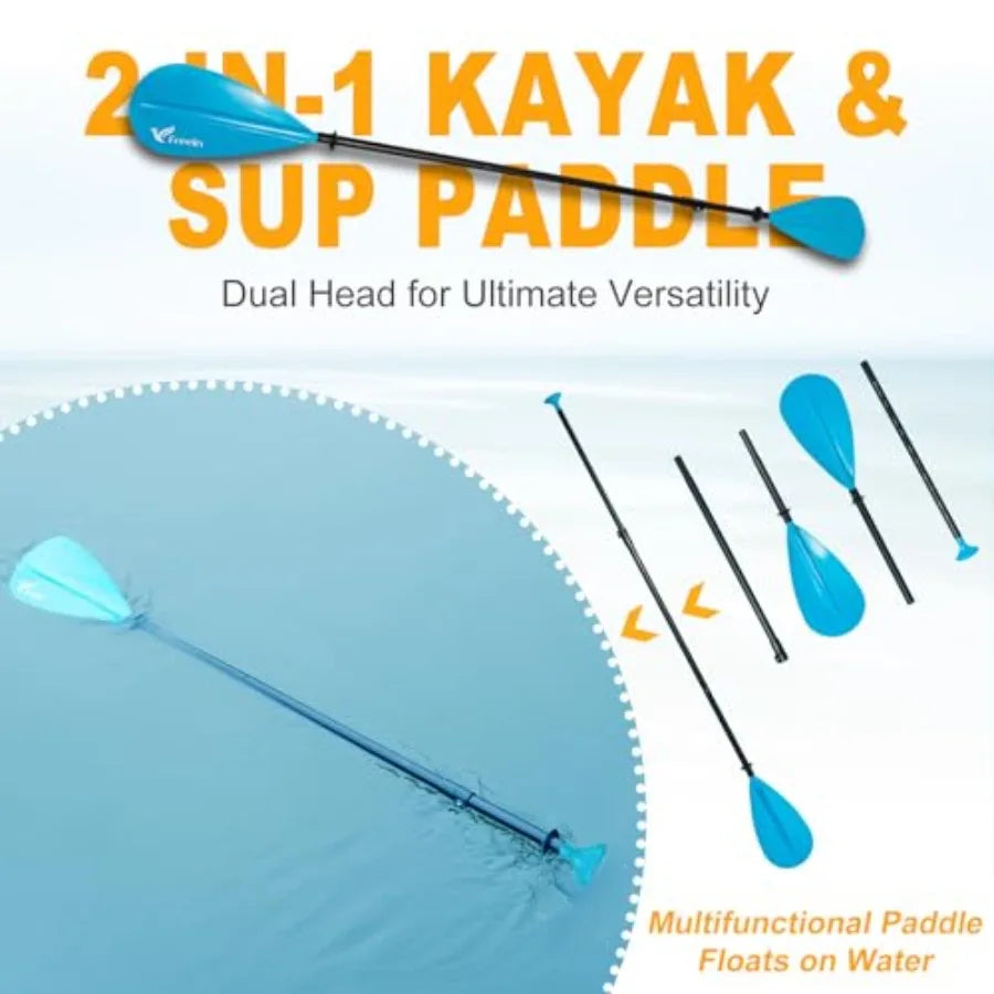 Inflatable Stand Up Paddle Board with Kayak Seat for Adults 10'/10'6'/11' Durable Polyester Fabric Blue Includes Pump Adapt
