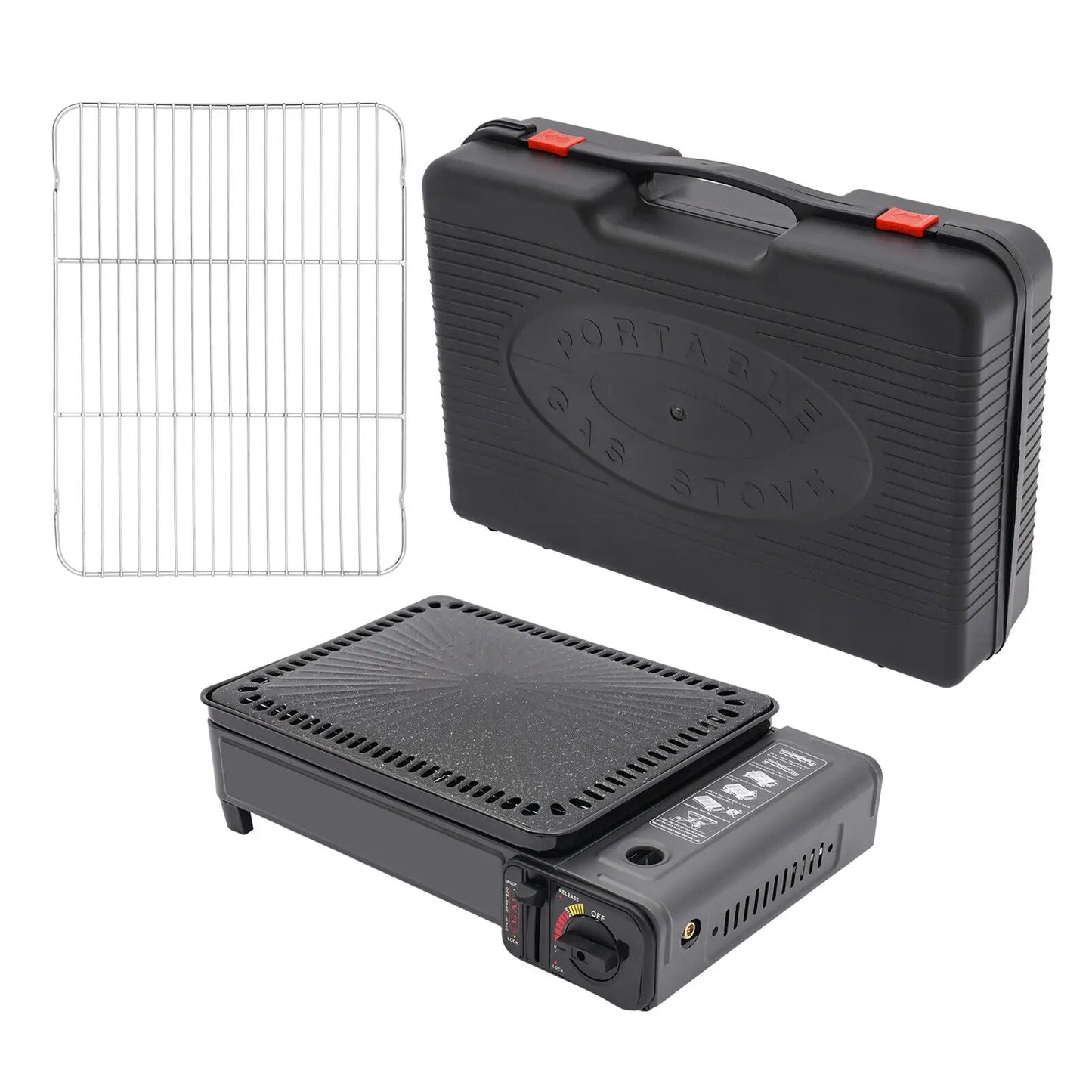 Butane Grill Stove Portable Camping Grill Gas Stove for Camping Traveling Trekking