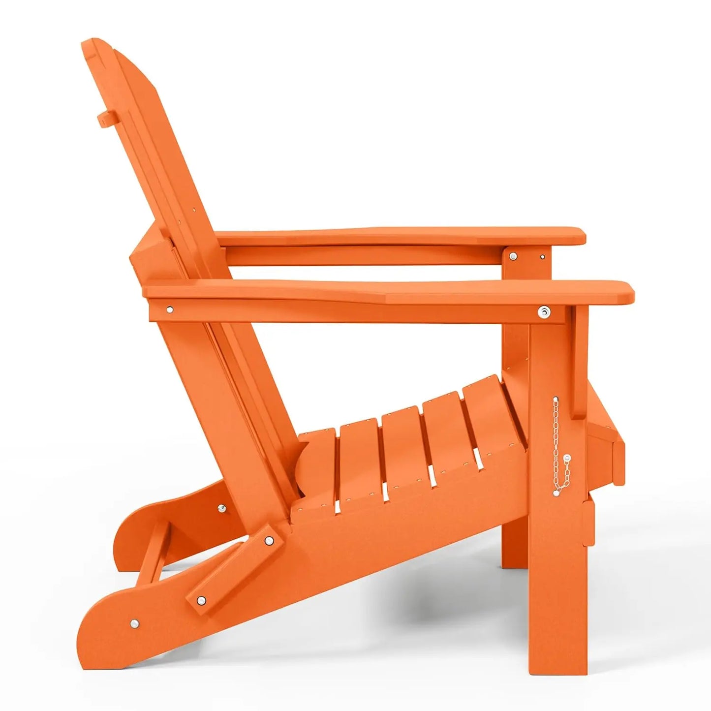 Outdoor Folding Poly Adirondack Chair (Set of 4), Orange, Customized