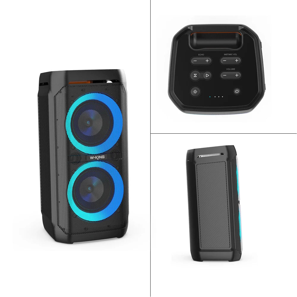 W-KING T11 100W RMS Bluetooth Speakers, IPX6 Waterproof, BT 5.3 Portable Party Boombox Wireless Deep Bass/115dB Loud Massive Sound