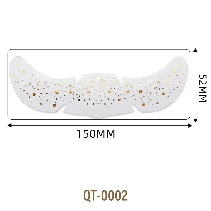 6 Sheets Hot Stamping Freckles Makeup Patches Glitter Gold Fake Freckles Temporary Tattoo Stickers for Dance Music Party Makeup