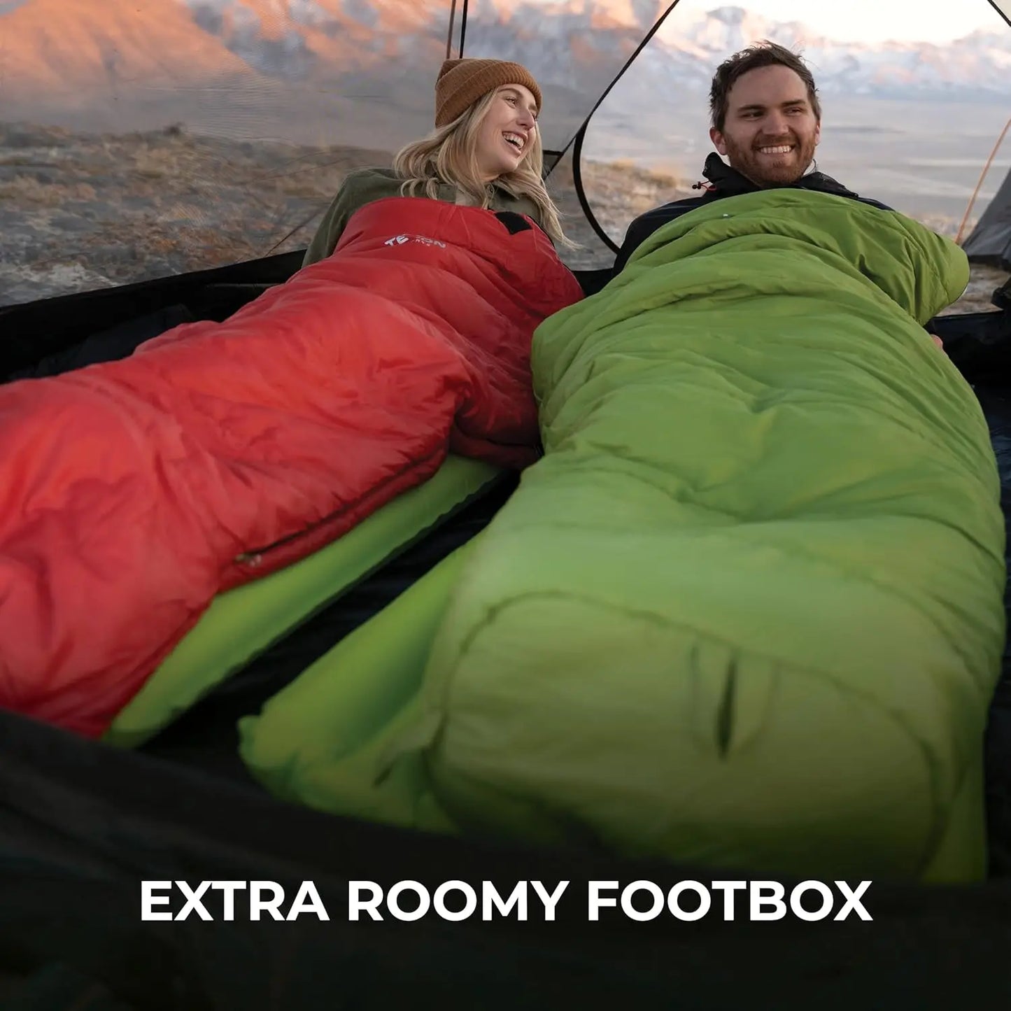 Lightweight Mummy Sleeping Bag for Camping, Hiking, and Backpacking – Cold Weather Ready with Included Compression Sack