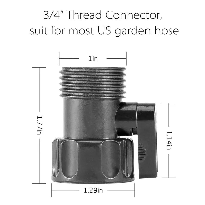 1pcs 3/4" Plastic Garden Hose Shut Off Valve Standard Water Shutoff Valve Shut Off Ball Valve Thread Connector Coupling For Water